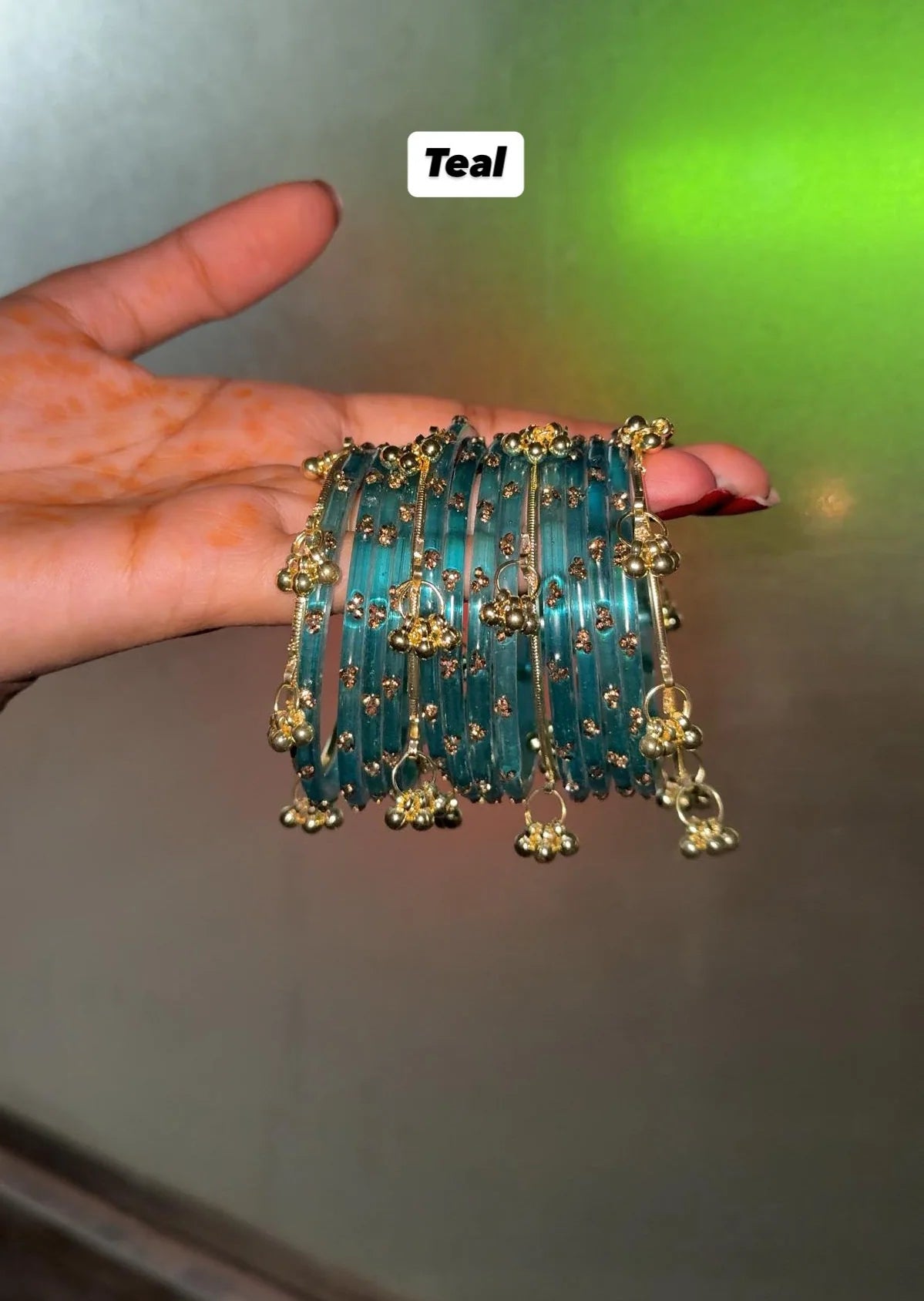 12 Bangles Set With 4 Ghungroo Bangles