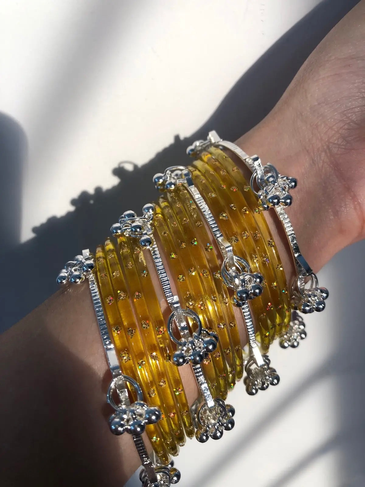 12 Bangles Set With 4 Ghungroo Bangles