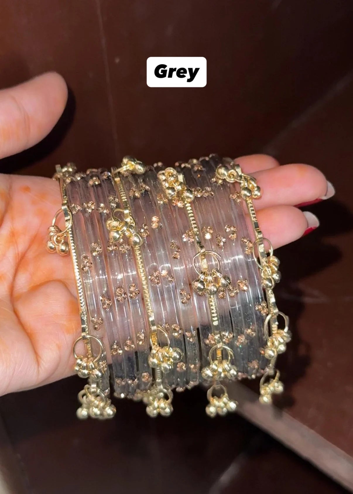 12 Bangles Set With 4 Ghungroo Bangles
