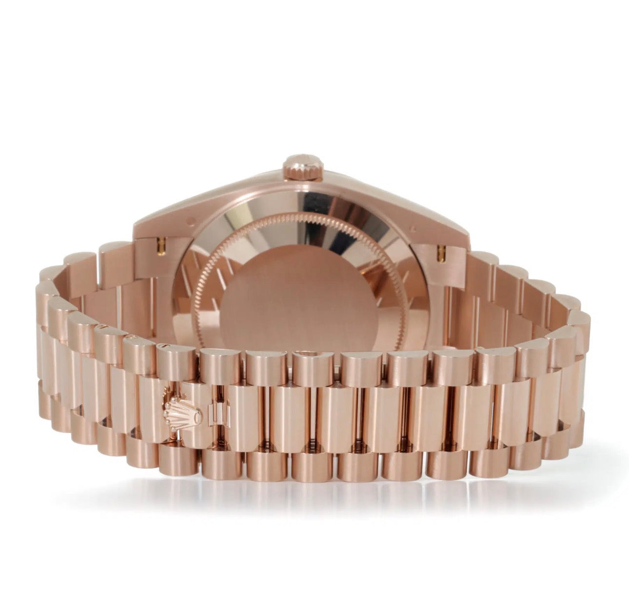 R*LEX Day-Date Rose Gold Diamond Bezel Luxury Watch – Black Dial