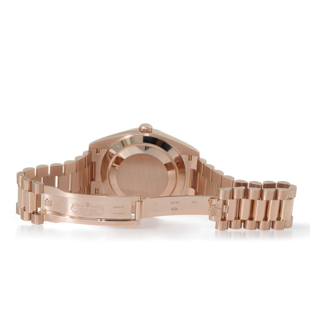 R*LEX Day-Date Rose Gold Diamond Bezel Luxury Watch – Black Dial