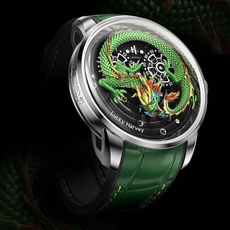 Lucky Harvey Craftsmanship Series Green Dragon Automatic Watch