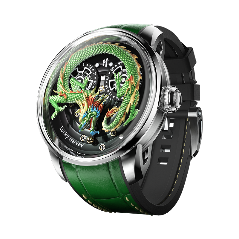 Lucky Harvey Craftsmanship Series Green Dragon Automatic Watch