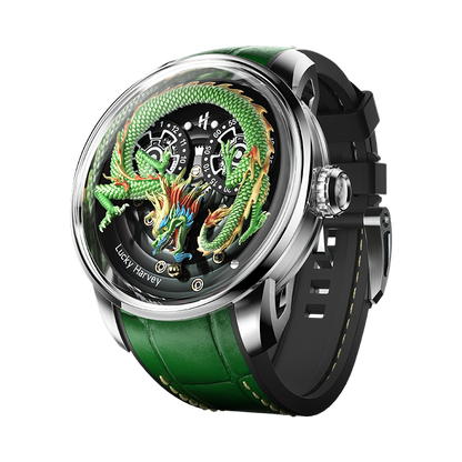 Lucky Harvey Craftsmanship Series Green Dragon Automatic Watch