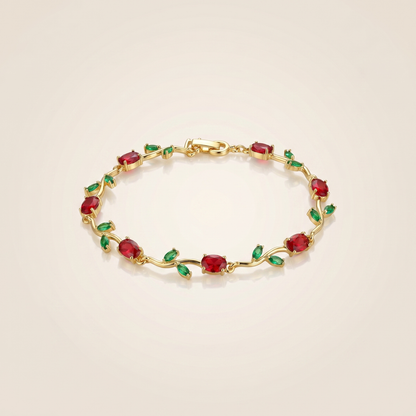 Red Green Tulip Bracelet