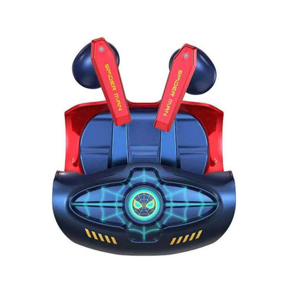 Spider-Man Wireless Earbuds, TWS Bluetooth Headphones with LED Charging Case